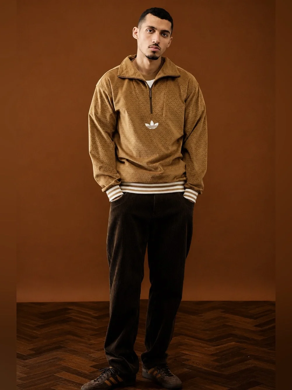 Adidas Original adicolor 70s unisex velour fleece top limited edition